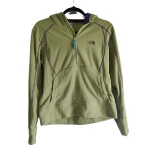 North Face Pullover Green Sweater Hoodie